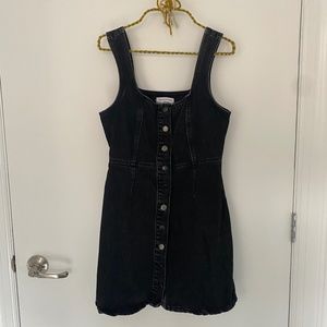 Urban Outfitters Black Button Up Denim Dress